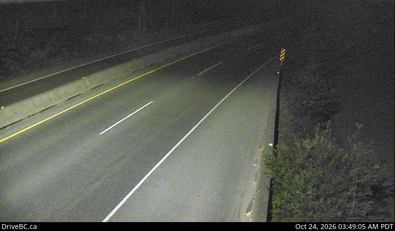 DriveBC webcam: Goldstream Park — North on Highway 1 (Malahat)