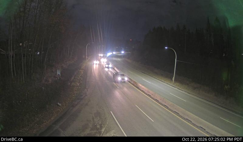 DriveBC camera: Highway 16 at Davis Road in Prince George, looking eastbound.